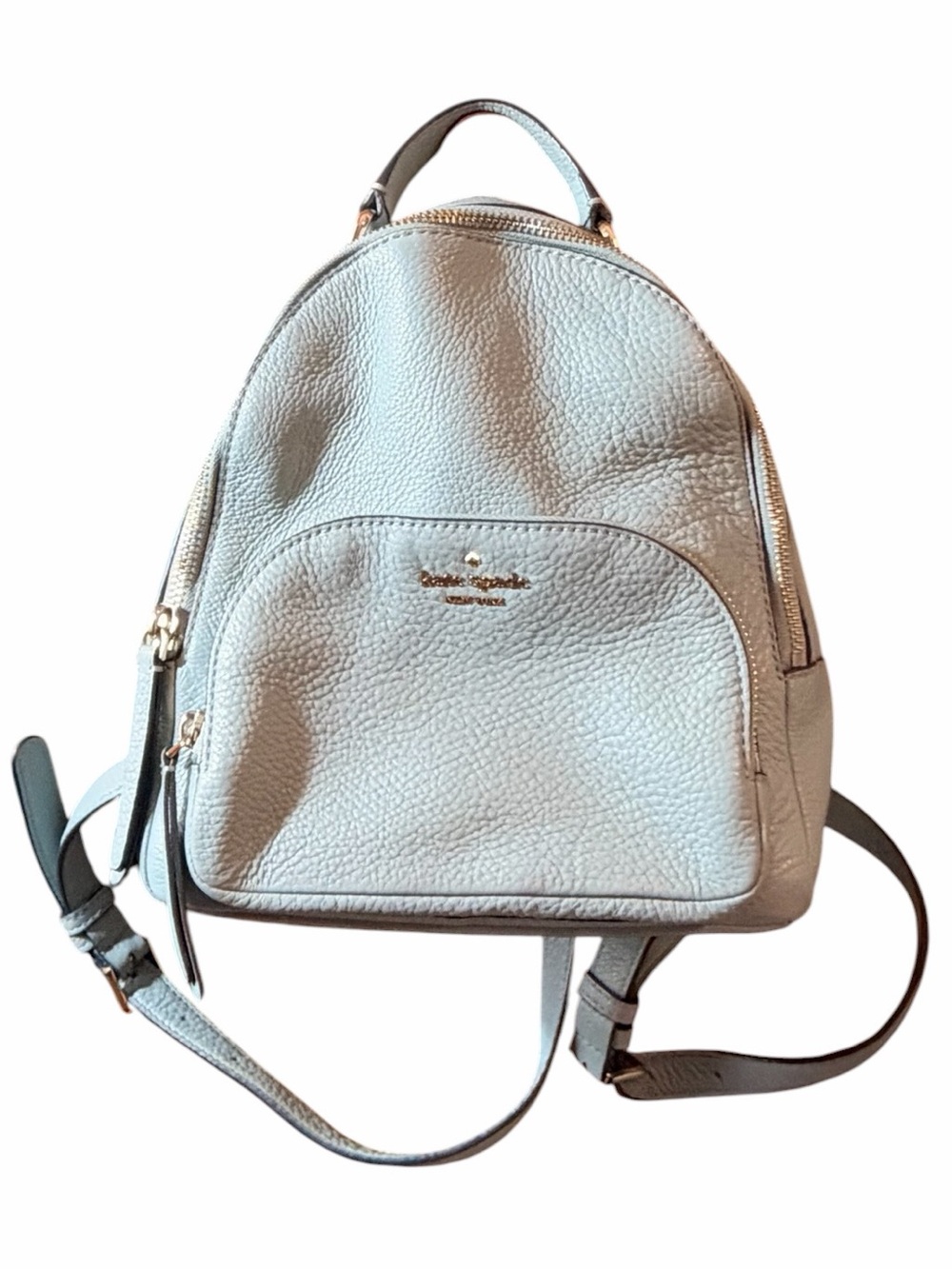 kate spade Pebbled Leather Mini Backpack in Light Blue